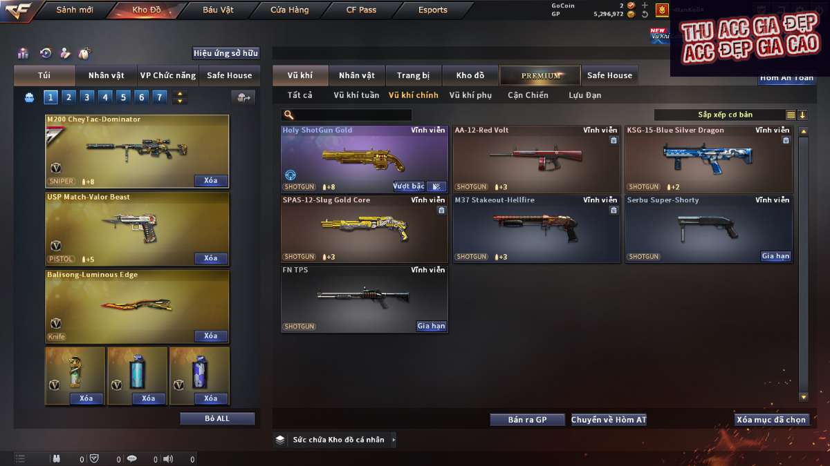 shop acc cf uy tin gia re